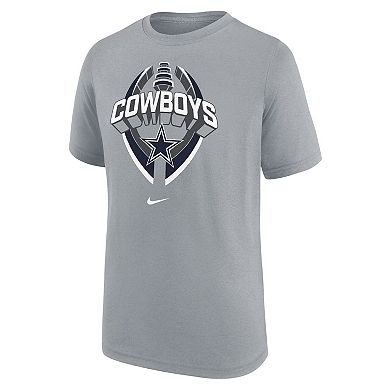 Youth Nike Gray Dallas Cowboys Icon Legend T-Shirt