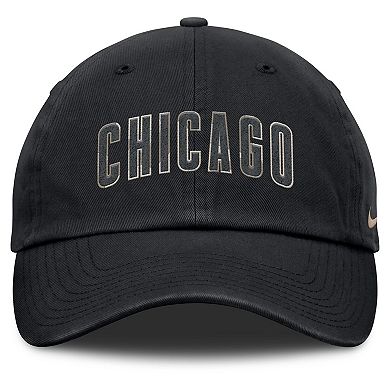 Men's Nike Black Chicago Cubs Camo Pack Club Adjustable Hat
