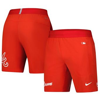 Men's Nike Red Atlanta Braves The Early Work Woven Shorts