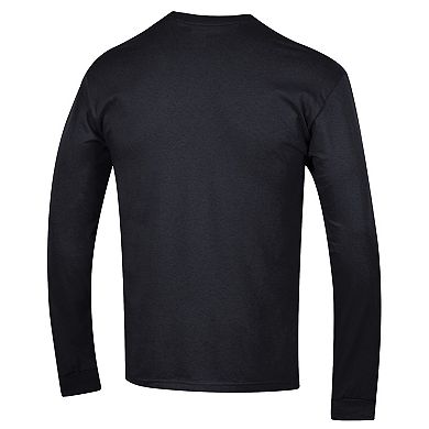 Men's Champion Black UCF Knights Arch Over Logo 2-Hit Long Sleeve T-Shirt
