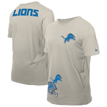 Men's New Era Light Beige Detroit Lions Multi Patch T-Shirt
