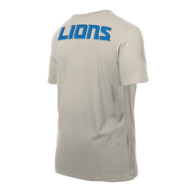 Men's New Era Light Beige Detroit Lions Multi Patch T-Shirt
