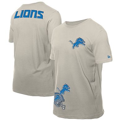 Men's New Era Light Beige Detroit Lions Multi Patch T-Shirt