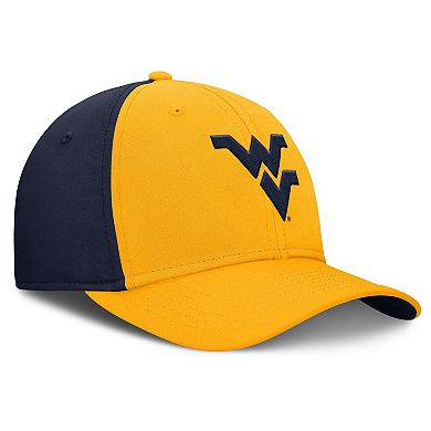 Men's Nike Gold/Navy West Virginia Mountaineers 2025 Sideline Rise Local Performance Flex Hat