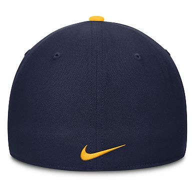 Men's Nike Gold/Navy West Virginia Mountaineers 2025 Sideline Rise Local Performance Flex Hat