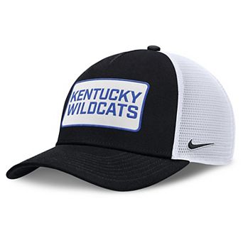 Men's Nike Black/White Kentucky Wildcats 2025 On-Field Rise Patch Trucker Adjustable Hat