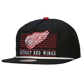 Men's Mitchell & Ness Black Detroit Red Wings Ascend Deadstock Snapback Hat
