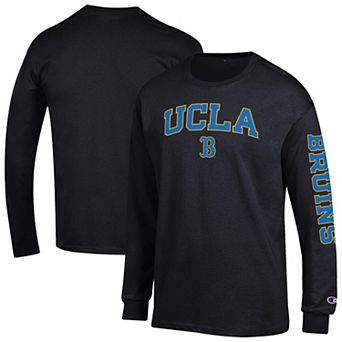 Men's Champion Black UCLA Bruins Arch Over Logo 2-Hit Long Sleeve T-Shirt