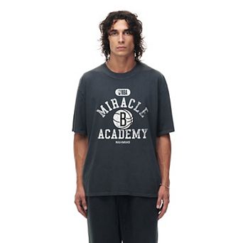 Unisex Heather Black Brooklyn Nets Miracle Academy x NBA Collection Vintage Boxy T-shirt