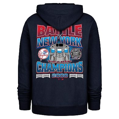 Men's '47 Navy New York Yankees 2000 World Series Champions Showcase Backer Pullover Hoodie