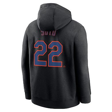 Men's Nike Juan Soto Black New York Mets Player Name & Number Club Fleece Pullover Hoodie