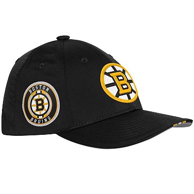 Youth Fanatics Black Boston Bruins 2025 NHL Draft Authentic Pro On-Stage Podium Adjustable Hat