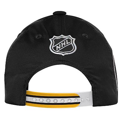 Youth Fanatics Black Boston Bruins 2025 NHL Draft Authentic Pro On-Stage Podium Adjustable Hat