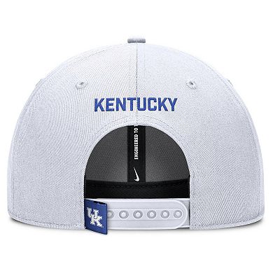 Men's Nike White Kentucky Wildcats 2025 On-Field Rise Performance Adjustable Hat