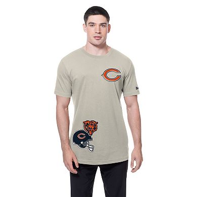 Men's New Era Light Beige Chicago Bears Multi Patch T-Shirt