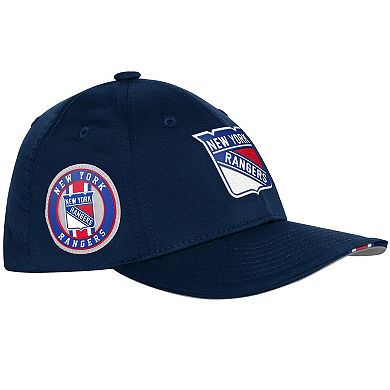 Youth Fanatics Navy New York Rangers 2025 NHL Draft Authentic Pro On-Stage Podium Adjustable Hat