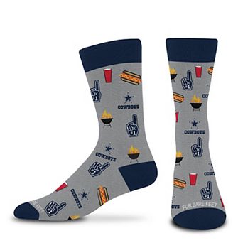 Unisex For Bare Feet Gray Dallas Cowboys Tailgate Crew Socks