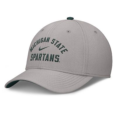 Men's Nike Gray Michigan State Spartans Rise Prep Performance Flex Hat