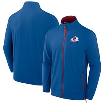 Men's Fanatics Blue Colorado Avalanche Authentic Pro Full-Zip Coaches Jacket
