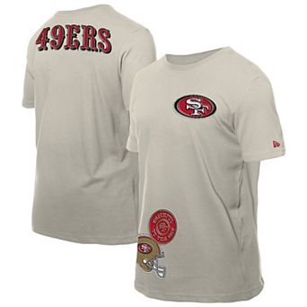 Men's New Era Light Beige San Francisco 49ers Multi Patch T-Shirt