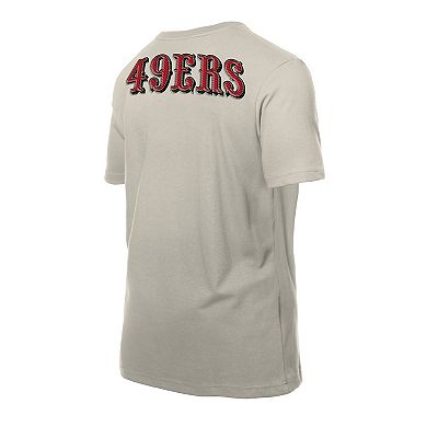 Men's New Era Light Beige San Francisco 49ers Multi Patch T-Shirt