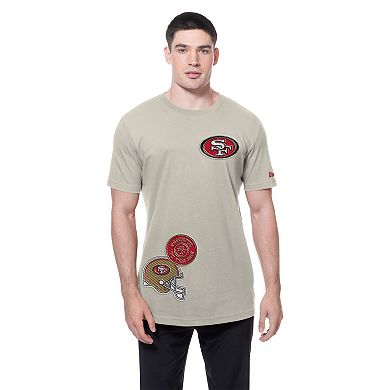 Men's New Era Light Beige San Francisco 49ers Multi Patch T-Shirt