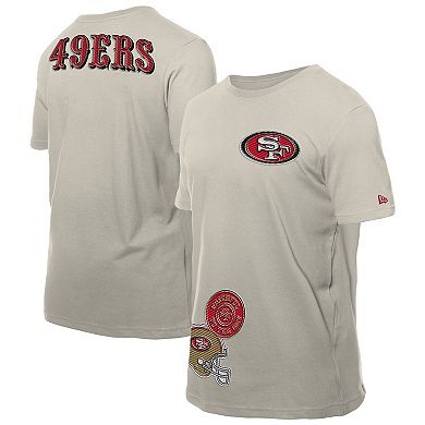 Men's New Era Light Beige San Francisco 49ers Multi Patch T-Shirt