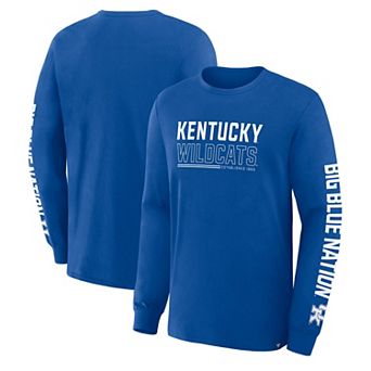 Men's Fanatics Royal Kentucky Wildcats Quad Fuel The Fire Long Sleeve T-Shirt