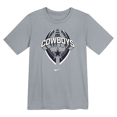 Preschool Nike Gray Dallas Cowboys Icon Legend Dri-FIT T-Shirt