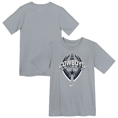 Preschool Nike Gray Dallas Cowboys Icon Legend Dri-FIT T-Shirt
