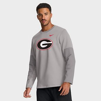 Men's Nike Gray Georgia Bulldogs 2025 Sideline Coach Performance Long Sleeve T-Shirt