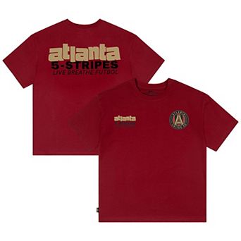 Unisex Live Breathe Futbol Red Atlanta United FC 5-Stripes T-Shirt