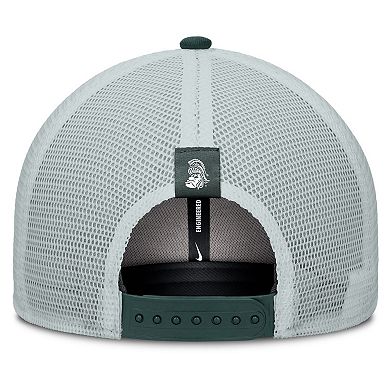 Men's Nike Green/Gray Michigan State Spartans Legacy Arch Rise Performance Trucker Adjustable Hat