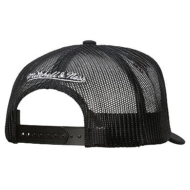 Men's Mitchell & Ness White/Black Los Angeles Kings Gridlock Trucker Adjustable Hat