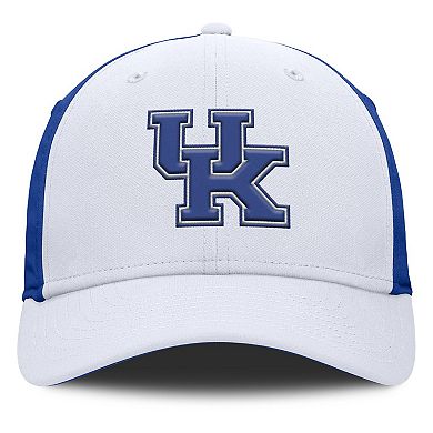 Men's Nike White/Royal Kentucky Wildcats 2025 Sideline Rise Local Performance Flex Hat