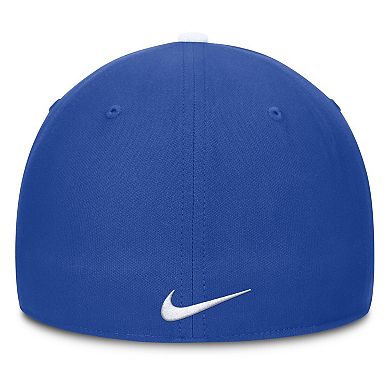 Men's Nike White/Royal Kentucky Wildcats 2025 Sideline Rise Local Performance Flex Hat