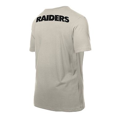 Men's New Era Light Beige Las Vegas Raiders Multi Patch T-Shirt