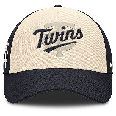 Men's Nike Navy/Natural Minnesota Twins Statement Club Performance Adjustable Hat