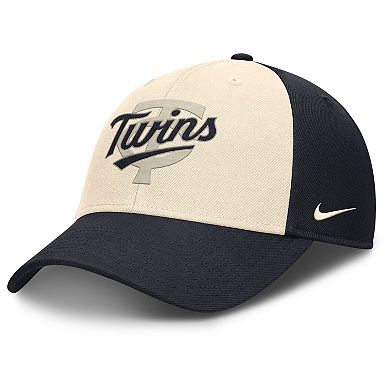Men's Nike Navy/Natural Minnesota Twins Statement Club Performance Adjustable Hat