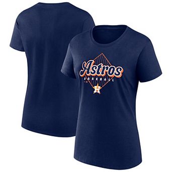 Women's Fanatics Navy Houston Astros Cotton T-Shirt
