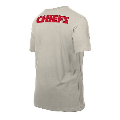 Men's New Era Light Beige Kansas City Chiefs Multi Patch T-Shirt