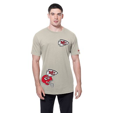 Men's New Era Light Beige Kansas City Chiefs Multi Patch T-Shirt