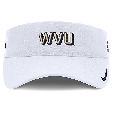Men's Nike White West Virginia Mountaineers 2025 On-Field Gameday Performance Ace Adjustable Visor