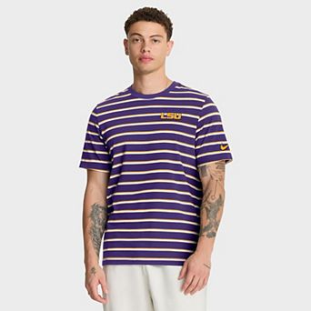 Men's Nike Purple LSU Tigers Athletic Prep Legacy Summit Stripe T-Shirt