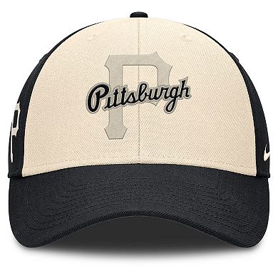 Men's Nike Black/Natural Pittsburgh Pirates Statement Club Performance Adjustable Hat