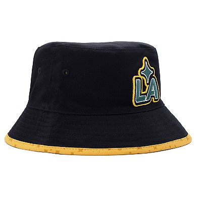 Unisex Live Breathe Futbol Black/Gold LA Galaxy Supernova Reversible Bucket Hat