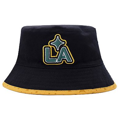 Unisex Live Breathe Futbol Black/Gold LA Galaxy Supernova Reversible Bucket Hat
