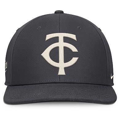 Men's Nike Anthracite Minnesota Twins Statement Pro Snapback Hat