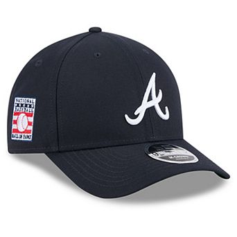 Men's New Era Navy Atlanta Braves Baseball Hall of Fame 9FORTY M-Crown Adjustable Hat
