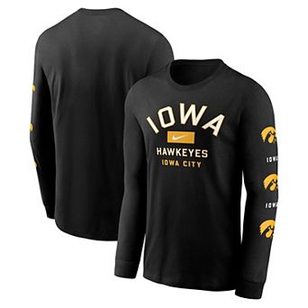 Men's Nike Black Iowa Hawkeyes Classic Location Long Sleeve T-Shirt